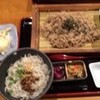 しらす丼と鴨汁そばの御前