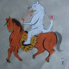 大津絵/狐と馬