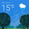 雨の日のgoogle天気はカワイイ(っ´ω`c)