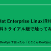  Red Hat Enterprise Linux(RHEL)に無料トライアル版でデビューしてみた