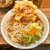 立ち食い蕎麦 酒処 稜（綾瀬）ゲソ天そば＋ふきのとう天＋旨辛ラー油入りネギ肉汁＋山芋明太磯辺揚げ＋鯖焼＋メヒカリ天
