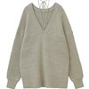 CLANE / MIX COLOR STRING WIDE KNIT TOPS