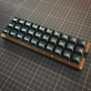 Gherkin 自作キーボードキット (Walnut MDF plate)