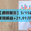 【週間報告】2021年3月15日週