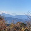 雪のない富士山　高尾山頂より