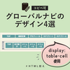 【コピペ可】グローバルナビのデザイン4選（display: table-cell使用）【HTML控え】
