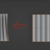 Blender：クロスとフックでカーテンの作成