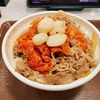 すき家でどう見ても揚げてないフライドガーリックをのせたキムチ牛丼を食べた。