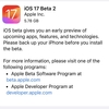 iOS 17／iPadOS 17／watchOS 10／tvOS 17／macOS 14 Beta4がリリース【Public Beta2が利用可能に】