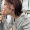 デザインカラーからのイメチェン  チョコレートブラウンでつくるナチュラルミディアムヘア