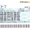 Loto7の結果です。1,000円の当選でした。