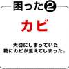 困った②カビ 大切にしまっていた靴、スニーカー、ブーツにカビが生えてしまった。