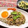 挽肉のタイ風炒めご飯 (中国妻料理) (昨日の残り)