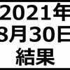 2021年8月30日結果　日経平均株価は寄り天