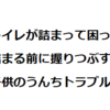 子供のうんちが巨大すぎて毎回トイレが詰まった話。流す前にうんちを握りつぶせば解決。