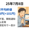 日経平均は反発　関税通知も想定の範囲内との反応　円安もあって終日ほぼプラス圏推移　2025年7月8日