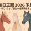 【毎日王冠 2026 予想】追い切り･ラップ適性･レース傾向考察 ＆ 各馬評価まとめ / ないとは言い切れない復活ショー