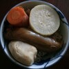 イカ肝の醤油味醂漬と根菜の和物