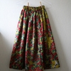 絹　黄色　椿　ギャザーゴムスカート　Fサイズ　が出来ました！