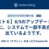 【スト６】8/5のアップデートの際に、システムで一部不具合が出ているようです。