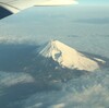 空の上から富士山