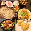 石臼挽自家製手打ち蕎麦 松月（青井）鴨せいろ＋ミニメンチカツ丼＋鴨皮ポン酢＋栗天