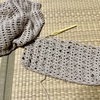 ナチュラルに大人可愛い◆簡単模様編みエコバッグを編みました。