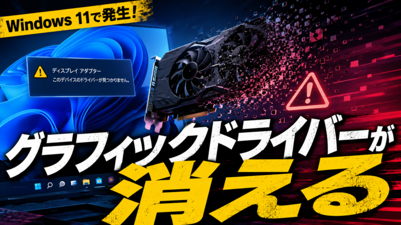 Windows 11で報告された「グラフィックドライバーが消える」現象