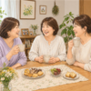友人宅に押しかけ激励会