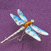 七宝とべっ甲の銀製蜻蛉