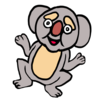 コアラの赤ちゃんのかわいいイラスト