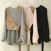 QUINOA BOUTIQUE  ワンショルベスト付きプリーツブラウス