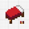 マイクラアイテム ドット絵 水入りバケツ アイロンビーズ クロスステッチ 図案 Laula Beads