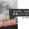 大阪・箕面で山林火災発生　消防が消火中
