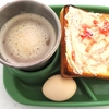 朝食のような昼食です‥
