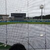 こまちスタジアムのバックネット裏でヤクルト対巨人その1