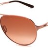 Today Offer Oakley Women's Caveat Aviator Sunglasses,Rose Gold Frame/Brown Gradient Lens,One Size