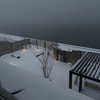 ①AM0:00 積雪15cm。風雪がやんだ一瞬の海庭