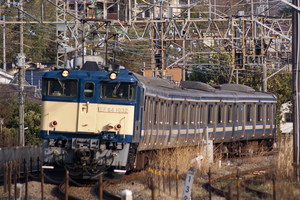 ３月26日　EF64形1032号機牽引のE217系Y-140編成廃車回送（長野総合車両センター行配給輸送）