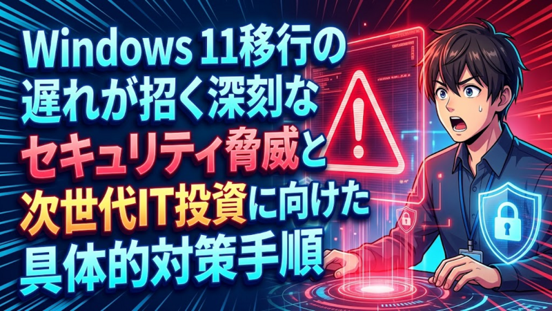 Windows 11移行の遅れが招く深刻なセキュリティ脅威と次世代IT投資に向けた具体的対策手順
