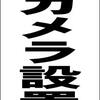 シンプル立看板「防犯カメラ設置中（黒）」【その他】全長１ｍ