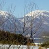 台地の家から浅間の山々