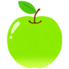 青リンゴのフリーイラスト素材