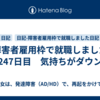 【障害者雇用枠で就職しました】　247日目　気持ちがダウン