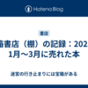 宝箱書店（棚）の記録：2025年1月～3月に売れた本