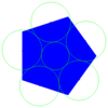 正多角形の辺上の円の連鎖