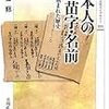 日本人の姓・苗字・名前