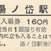 湯ノ岱駅の入場券・乗車券・特急券