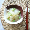 とろ～り冬瓜と枝豆のあっさり煮 夏に旬の冬瓜を使った簡単レシピ。枝豆を合わせて夏らしく、見た目も