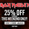 【お得情報！】Iron Maidenの公式ストア 25%OFFセール中